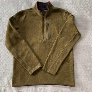 Olive Green Fleece Quarter-Zip Pullover